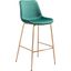Tony Bar Chair Green and Gold