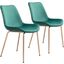 Tony Dining Chair Set of 2 Green and Gold