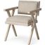Topanga I Cream Fabric Wrap Blonde Wooden Frame Dining Chair Set of 2