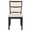 Toril Dining Chair Set of 2 in Black and White