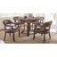 Tournament Brown Round Folding Game Room Set with Brown Chairs