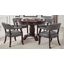 Tournament Brown Round Folding Game Room Set with Gray Chairs