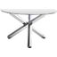 Tracy 54 Inch Round Glass Dining Table In Silver