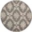 Tranquil Grey And Pink 5 Round Area Rug