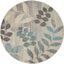 Tranquil Ivory And Light Blue 5 Round Area Rug