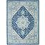 Tranquil Ivory And Navy 4 X 6 Area Rug
