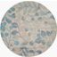 Tranquil Ivory And Turquoise 5 Round Area Rug