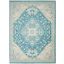 Tranquil Ivory And Turquoise 5 X 7 Area Rug