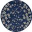 Tranquil Navy 5 Round Area Rug