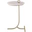 Tranquility Rose Quartz Accent Table In White Marble