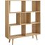 Transmit 7 Shelf Wood Grain Bookcase In Oak