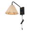 Tressa 16 Inch Natural and Black Wall Sconce Set of 2 with and Usb Port