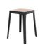Tresse Stackable Poly Stool In Black