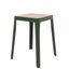 Tresse Stackable Poly Stool In Green