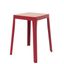 Tresse Stackable Poly Stool In Red