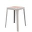 Tresse Stackable Poly Stool In White