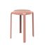 Tresse Stackable Round Poly Stool In Pink
