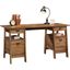 Trestle Executive Desk In Vintage Oak