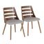 Trevi Chair Set of 2 In Grey