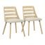 Trevi Chair Set of 2 In Natural and Cream