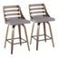 Trevi Counter Stool Set of 2 In Grey