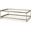 Trey Gold Metal With Glass Coffee Table
