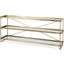 Trey Gold Metal With Glass Console Table