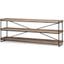 Trey I Brown Wood And Black Iron Console Table