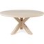 Tripod Base Round Dining Table In Cerused Oak