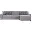 Tristan 2 Piece RAF Chaise Sectional In Shadow Gray