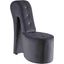 Tristram 19 Inch Velvet High Heel Shoe Chair In Gray