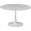 Trumpet White/Carrera Dining Table