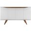 Tudor 53.15 Sideboard With 4 Shelves In White Matte And Maple Cream