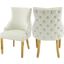 Tuft White Faux Leather Dining Chair Set of 2
