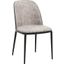 Tule Fabric Dining Side Chair In Black and Charcoal