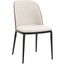 Tule Fabric Dining Side Chair In Walnut and Beige