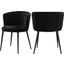 Tullymet Black Velvet Dining Chair Set of 2 0qb24355888