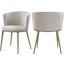 Tullymet Cream Velvet Dining Chair Set of 2 0qb24355884