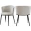 Tullymet Cream Velvet Dining Chair Set of 2 0qb24355889