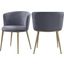 Tullymet Grey Velvet Dining Chair Set of 2 0qb24355885