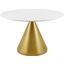 Tupelo 47 Inch Dining Table In Gold and White