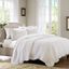 Tuscany Polyester Microfiber Queen Coverlet Set In White