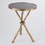 Twig Table In Brass With Black Granite