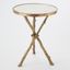 Twig Table In Brass With White Marble