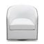 Tyler Swivel Arm Chair In Milky White