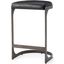 Tyson Black Leather With Metal Frame Counter Stool