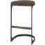 Tyson Brown And Gray Suede With Metal Frame Bar Stool