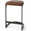 Tyson Brown Leather With Metal Frame Counter Stool