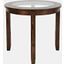 Urban Icon 42 Inch Round Counter Height Glass Inlay Dining Table In Merlot