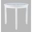 Urban Icon 42 Inch Round Counter Height Glass Inlay Dining Table In White